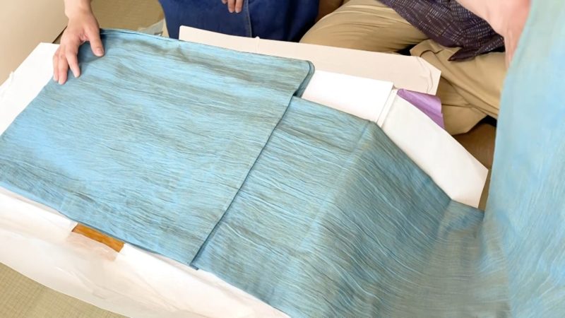 新之助上布着物